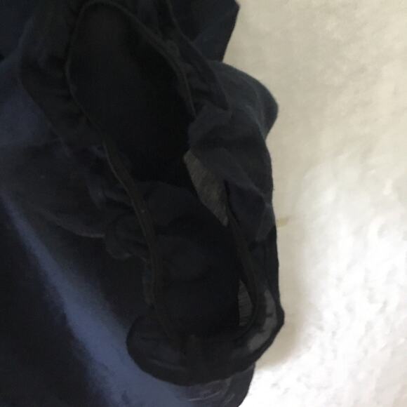 LOFT Navy Sheer Peasant Blouse - Picture 14 of 16